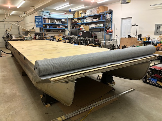 Non-slip Vinyl decking fitup